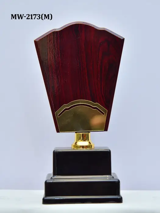 Elegant wooden memento trophy